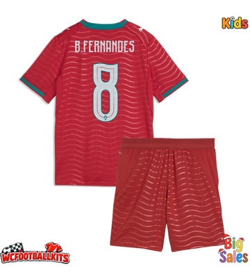 Portugal Bruno Fernandes #8 Replica Home Stadium Kit for Kids World Cup 2026 Short Sleeve (+ pants)